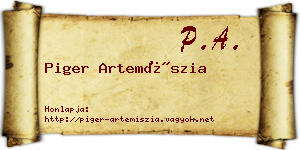 Piger Artemíszia névjegykártya
